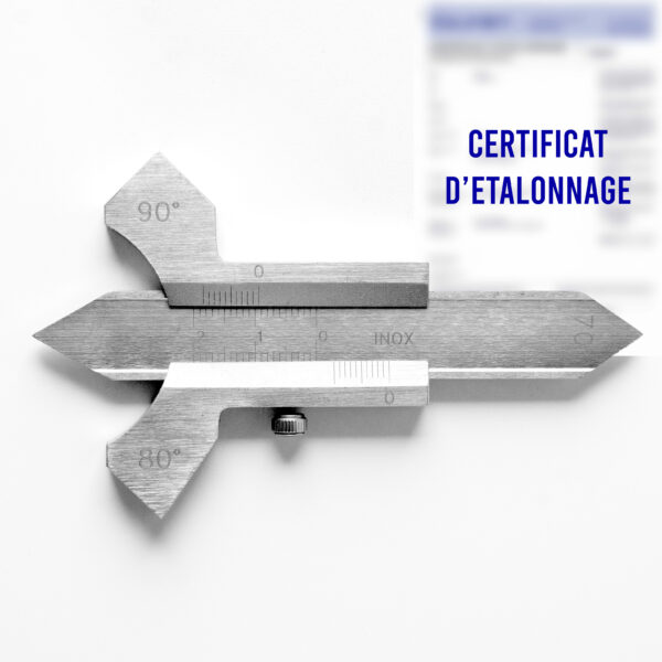 Gauge for measuring fillet and butt welds + Calibration certificate